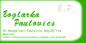 boglarka paulovics business card